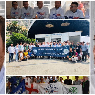 Mentone: Lega imperiese e cuneese insieme al Front National per dire stop all'immigrazione (Foto e Video)