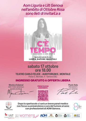 Ottobre Rosa, visite senologiche gratuite a Genova il 17, 18, 24 e 25 ottobre Ottobre Rosa, visite senologiche gratuite a Genova il 17, 18, 24 e 25 ottobre