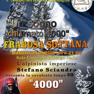 L'alpinista imperiese Stefano Sciandra porta la sua opera 'Un sogno chiamato 4000" al Salone del Libro di Frabosa Sottana