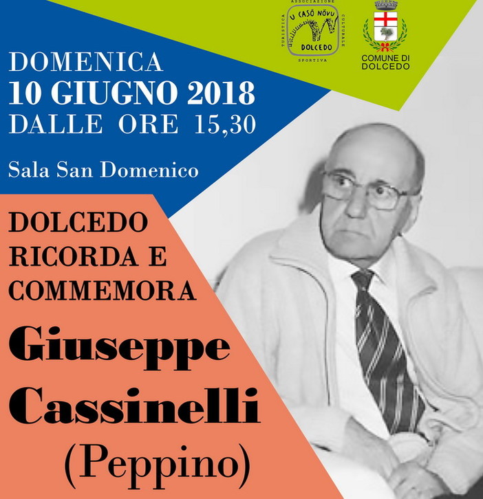 Dolcedo: domenica prossima nella sala San Domenico il ricordo del Maestro Giuseppe Cassinelli Dolcedo: domenica prossima nella sala San Domenico il ricordo del Maestro Giuseppe Cassinelli