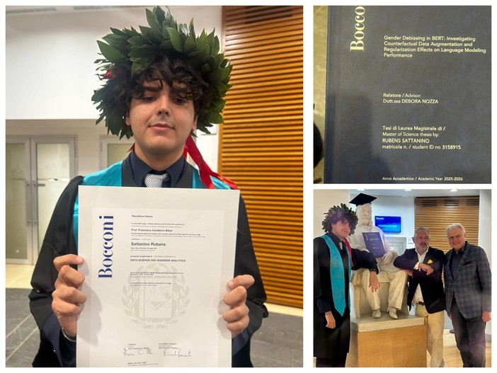 Bordighera, Rubens Sattanino si laurea all'università Bocconi (Foto) Bordighera, Rubens Sattanino si laurea all'università Bocconi (Foto)