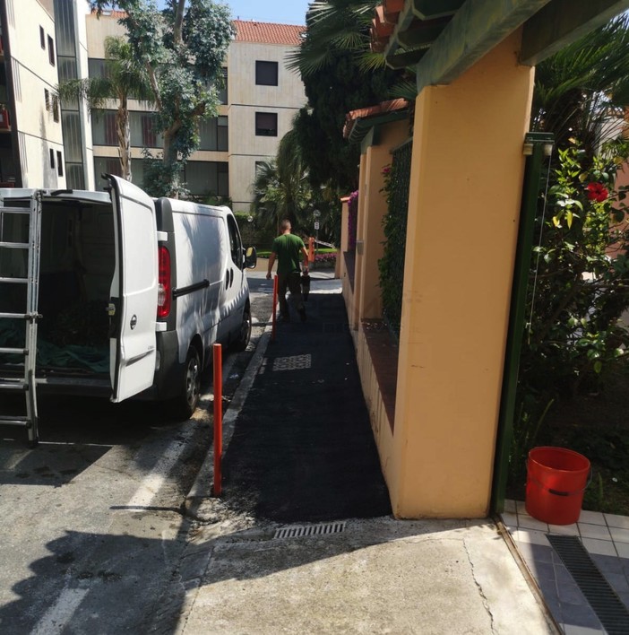 I lavori in via Privata Scoglio