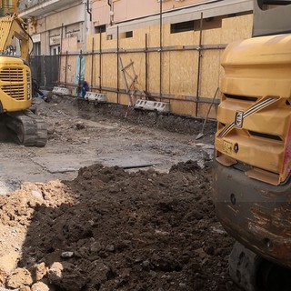 Sanremo: sospiro di sollievo in via Mameli, trovato un muro di una vecchia fognatura ma non ha valenza storica (Foto)