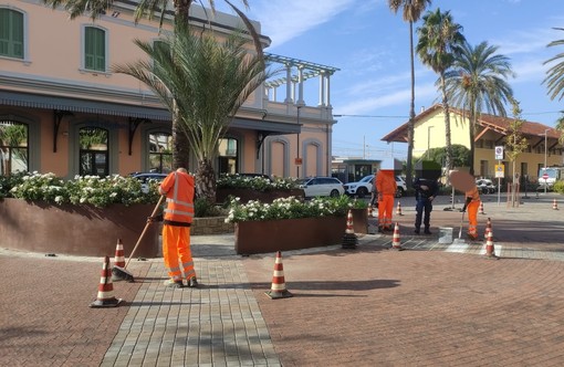 I lavori in piazza della Stazione I lavori in piazza della Stazione