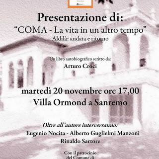 Sanremo: a Villa Ormond, presentazione libro ‘Coma – La vita in un altro tempo di Arturo Croci Sanremo: a Villa Ormond, presentazione libro ‘Coma – La vita in un altro tempo di Arturo Croci