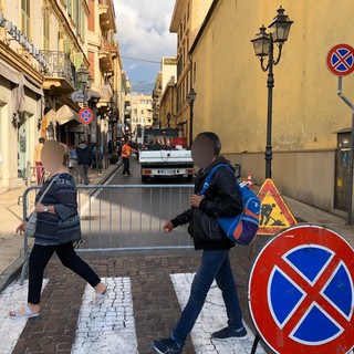 Sanremo: iniziati i lavori per la costruzione di un attraversamento pedonale rialzato in via Marsaglia