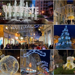 Le immagini delle luminarie a Sanremo