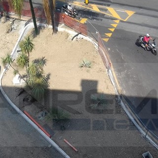 Sanremo: lavori alla costruenda rotonda della Foce, una nostra lettrice chiede alcuni chiarimenti (Foto)