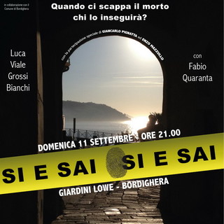 Bordighera: con 'Arziglia's Pictures' l'11 settembre ai Giardini Lowe presentazione di 'Si e Sai'