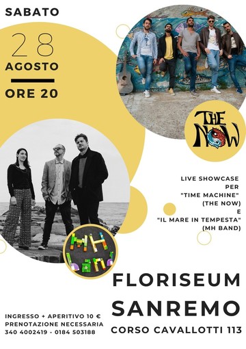 Sanremo: sabato al Floriseum doppia presentazione per MH Band e The Now Sanremo: sabato al Floriseum doppia presentazione per MH Band e The Now