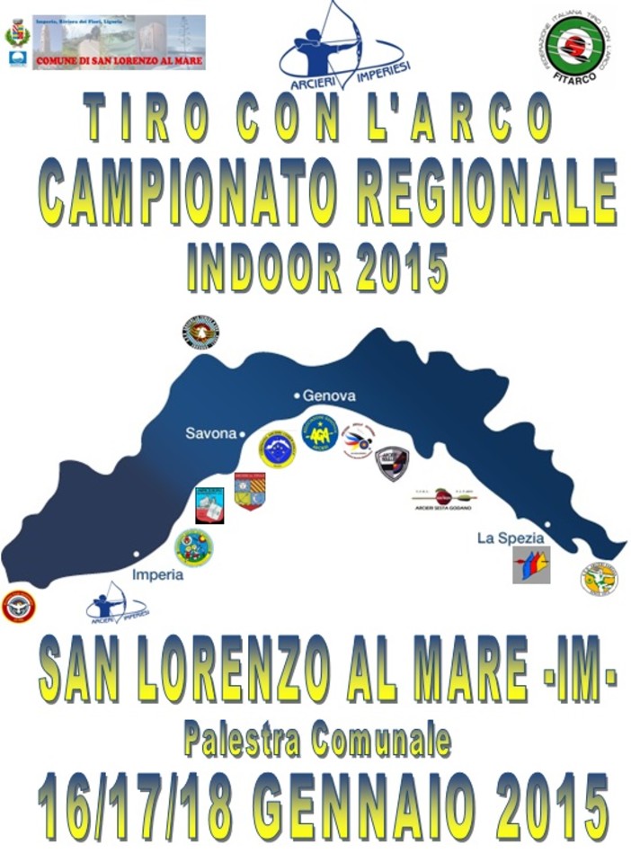 Tiro con l’arco: campionato regionale indoor 2015 a cura della Arcieri Imperiesi San Camillo