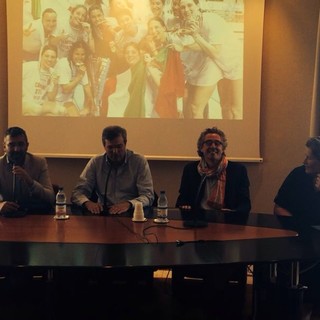 Il presidente della Mediterranea Imperia Luca Ramone e Elisa Casanova ricevuti oggi in Regione Liguria da Claudio Burlando