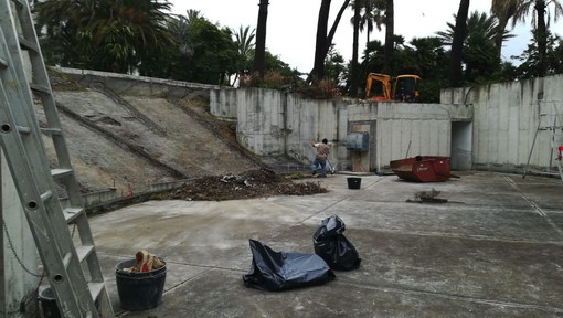 I lavori all'auditorium Alfano I lavori all'auditorium Alfano