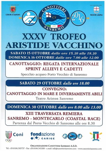 Canottaggio. Grande fine settimana con il XXXV Trofeo Aristide Vacchino
