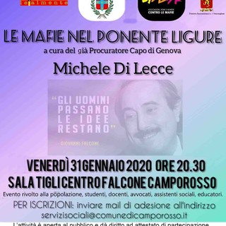 Camporosso: al centro 'Falcone' un focus su “La mafia nel Ponente Ligure” con Michele Di Lecce