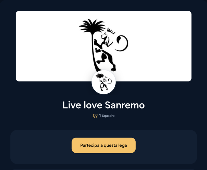 La lega ufficiale 'Live Love Sanremo' La lega ufficiale 'Live Love Sanremo'