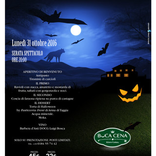 Per Halloween si rinnova l'abbinamento con l'associazione 'Teatro del Banchéro': al 'Buca Cena' con il lupo per aiutare Maria l'untrice