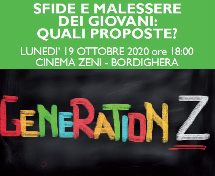 Bordighera: riprendono i ‘Lunedì allo Zeni’ con l’incontro ‘Sfide e malessere dei giovani: quali proposte’ Bordighera: riprendono i ‘Lunedì allo Zeni’ con l’incontro ‘Sfide e malessere dei giovani: quali proposte’