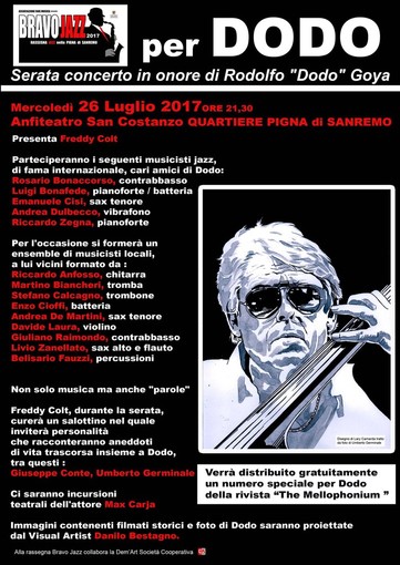 La locandina della serata