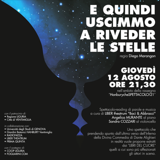 Ventimiglia: giovedì prossimo, spettacolo ‘E quindi uscimmo fjnalmente a rivedere le Stelle’ agli Hanbury