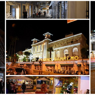 Sanremo: luminarie, patinoire e mercatini. Nella città dei fiori è iniziato il Natale con tanti turisti (Foto)