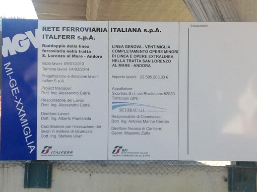 Imperia: fermi i lavori del parcheggio sotto la ferrovia a Castelvecchio, intervento di Emilio Broccoletti