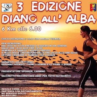 Diano Marina: tutto pronto per ‘6 alle 6 – Diano all’alba’, gara per tutti di domenica mattina