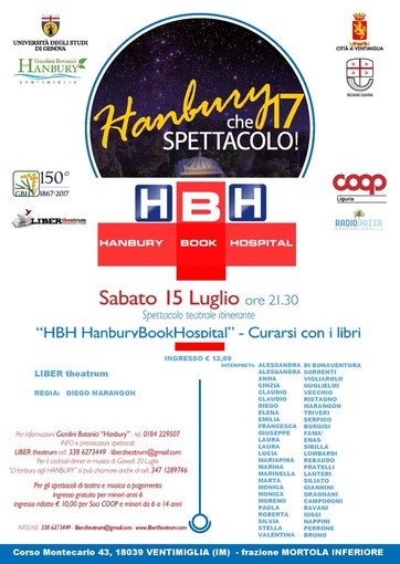 Ventimiglia: sabato sera si apre la quarta edizione di “Hanburychespettacolo” 17 Ventimiglia: sabato sera si apre la quarta edizione di “Hanburychespettacolo” 17