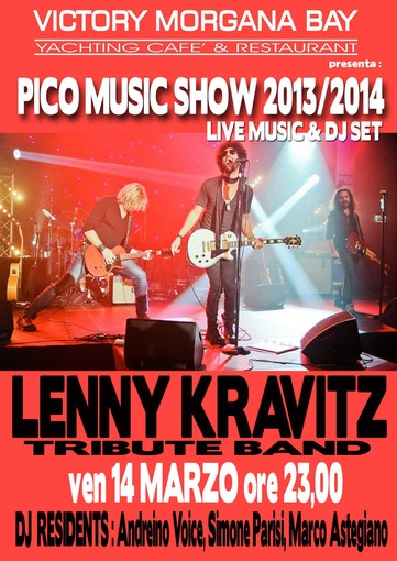 Ritorna il "Pico Music Show" al Victory Morgana Sanremo, questa sera tributo a Lenny Kravitz