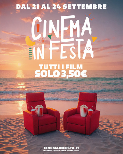 Cinema in Festa all’Ariston di Sanremo: dal 21 al 24 settembre film a 3,50 euro Cinema in Festa all’Ariston di Sanremo: dal 21 al 24 settembre film a 3,50 euro