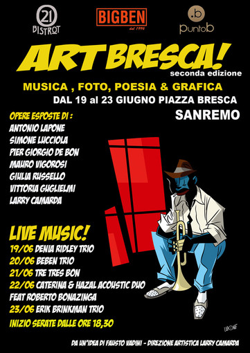 Sanremo: l'arte torna in piazza, da lunedì 19 la seconda edizione di “Art Bresca!” Sanremo: l'arte torna in piazza, da lunedì 19 la seconda edizione di “Art Bresca!”