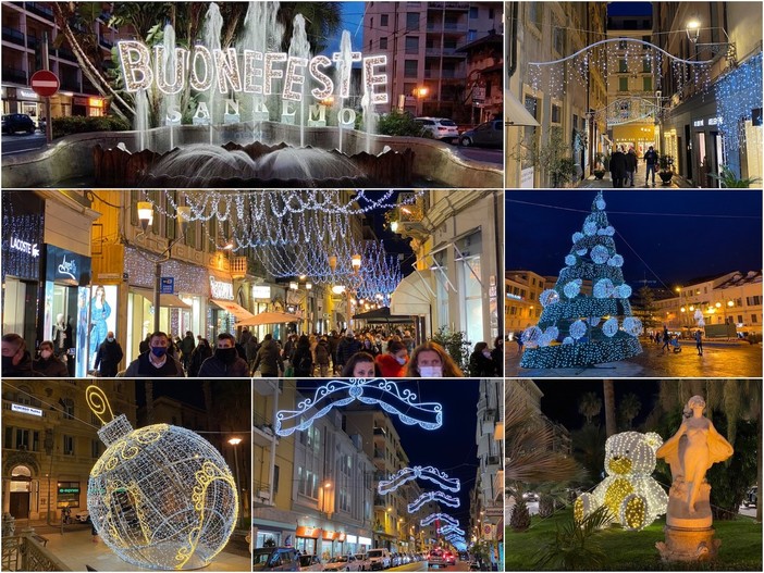 Le immagini delle luminarie a Sanremo Le immagini delle luminarie a Sanremo