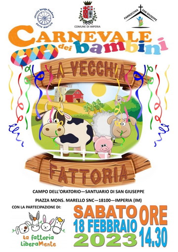 Imperia: sabato 18 ritorna il Carnevale all’Oratorio San Giuseppe di Borgo Fondura Imperia: sabato 18 ritorna il Carnevale all’Oratorio San Giuseppe di Borgo Fondura