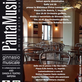 Imperia: saggio di Natale della scuola di musica ‘Panta musicà’ in Biblioteca ed al ‘Bar 11’ Imperia: saggio di Natale della scuola di musica ‘Panta musicà’ in Biblioteca ed al ‘Bar 11’