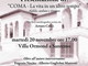 Sanremo: a Villa Ormond, presentazione libro ‘Coma – La vita in un altro tempo di Arturo Croci