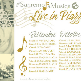 Sanremo: prosegue la musica con “Live in piazza Bresca”, fino a novembre quattro live alla settimana