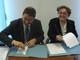 I direttori dell'Inpdap, Marcello Lupoli e dell'Inps, Stefania Scola al momento della firma della convenzione per l'apertura dello sportello unico