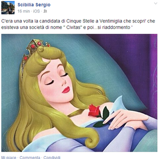 “La candidata dei 5 Stelle come la bella addormentata, scoprì Civitas e poi si riaddormentò”: Scibilia (Pd) accende la bagarre elettorale a Ventimiglia “La candidata dei 5 Stelle come la bella addormentata, scoprì Civitas e poi si riaddormentò”: Scibilia (Pd) accende la bagarre elettorale a Ventimiglia