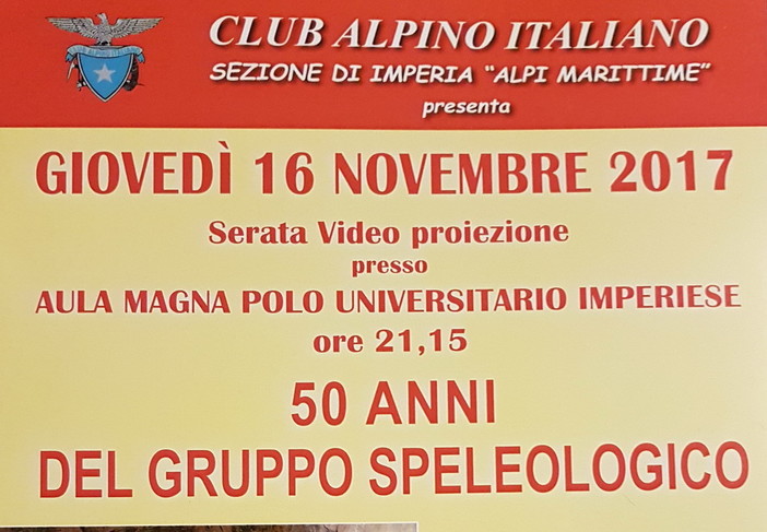 Imperia: domani al Polo Universitario una serata di videoproiezioni a cura del Club Alpino Italiano ‘Alpi marittime’