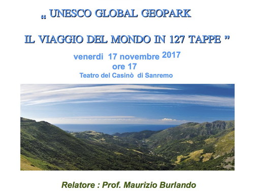 Sanremo: venerdì prossimo al Teatro dell'Opera una conferenza su ‘Unesco Global Geopark'