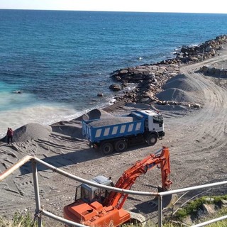 I lavori a Bussana, zona Torchi I lavori a Bussana, zona Torchi