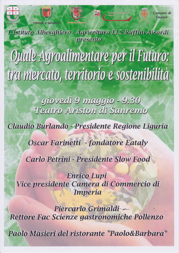 Sanremo: domani all'Ariston, convegno dal titolo 'Quale Agroalimentare per il futuro'