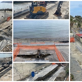 Sanremo: lavori ancora in 'corso' ai Tre Ponti, la preoccupazione dei gestori degli stabilimenti balneari (Foto)
