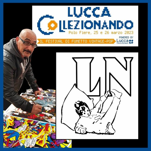 L'illustratore sanremese Larry Camarda a Lucca Collezionando ospite dello stand 'Little Nemo' Art Gallery