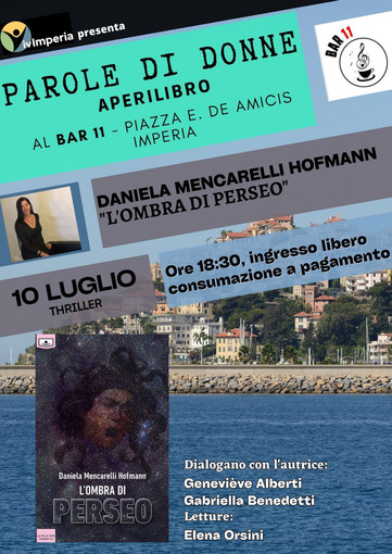 A Imperia la presentazione di “L’ombra di Perseo” di Daniela Mencarelli Hofmann A Imperia la presentazione di “L’ombra di Perseo” di Daniela Mencarelli Hofmann