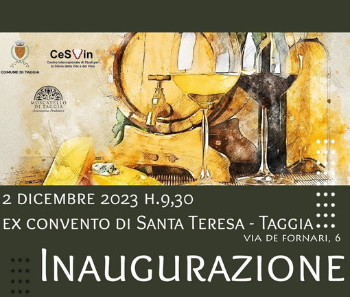 Taggia: all’ex convento di Santa Teresa inaugurazione biblioteca del Centro Internazionale di Studi per la Storia della Vite e del Vino Taggia: all’ex convento di Santa Teresa inaugurazione biblioteca del Centro Internazionale di Studi per la Storia della Vite e del Vino