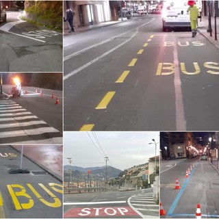 I lavori per la segnaletica orizzontale in città I lavori per la segnaletica orizzontale in città