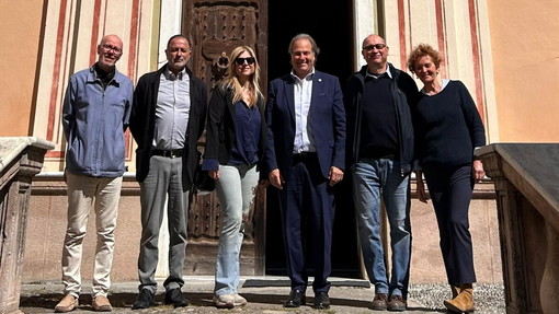 L'assessore Lombardi con Giuliano Raimondo, Fiorenzo D'Annunzio, Rosella Gastaldo, Stefano Oddera e Gloria Buscaglione