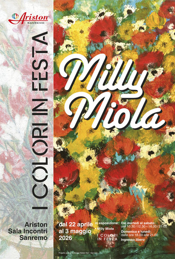 “I Colori in Festa”, la mostra personale dell’artista Milly Miola