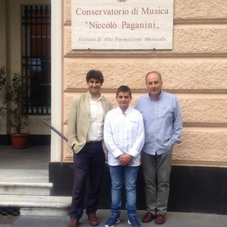 Lorenzo Ansaldi, allievo dell'associazione ‘Pantà Musicà - Amici della Musica’ di Imperia al conservatorio di Genova